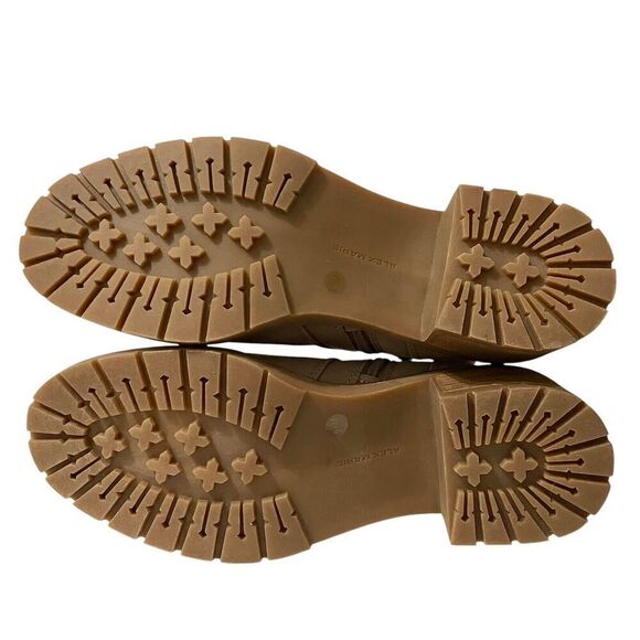 Alex Marie 9.5M Buckle Lug Heel Ankle Boots Booties Taupe Inside Zipper … - Picture 6 of 9